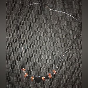 ❤️1980s Hematite and Carnelian Necklace-  638 $20 or $15 w/offer